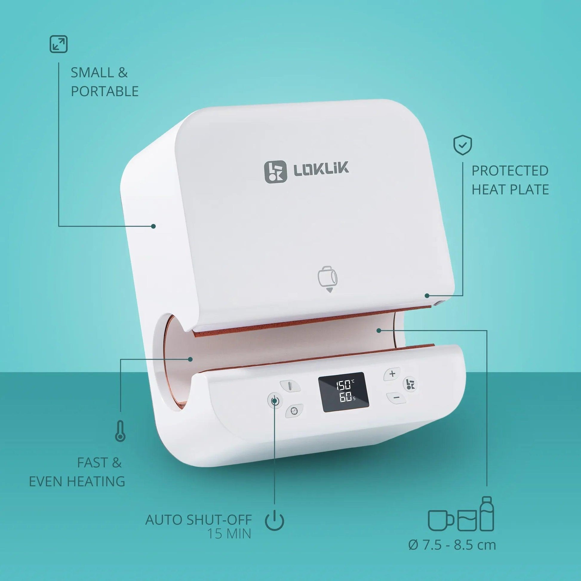 LOKLiK Auto Tumbler Heat Press - 3Digital | Droni e Stampanti 3D